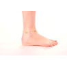 Gold plated Figaro Anklet with Black Keshi  Pearls