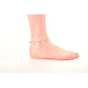 Gold plated Figaro Anklet with Turquoise