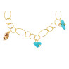 Gold plated Rings Bracelet with Turquoise