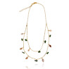 Gold plated Figaro Double Necklace with Chrome Diopside