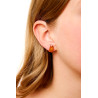 Gold plated Amber Stud Earring