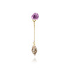 Gold plated Single Drop Earring with Ametrine