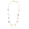 Gold plated Figaro Necklace with Amethyst