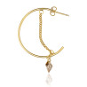 Gold plated Hoop Earring with Seashell