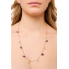 Gold plated Figaro Necklace with Amethyst