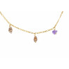 Gold plated Figaro Necklace with Ametrine