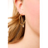 Gold plated Hoop Earring with Seashell