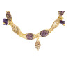 Gold plated Tessuto Bracelet with Amethyst