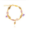 Gold plated Tessuto Bracelet with Ametrine