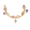 Gold plated Tessuto Bracelet with Ametrine