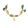 Gold plated Tessuto Bracelet with Green Agate