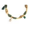 Gold plated Tessuto Bracelet with Malachite