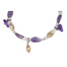 Silver Tessuto Bracelet with Amethyst