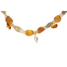 Gold plated Tessuto Necklace with Amber