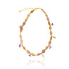 Gold plated Tessuto Necklace with Ametrine