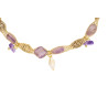 Gold plated Tessuto Necklace with Ametrine