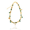 Gold plated Tessuto Necklace with Malachite