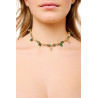 Gold plated Tessuto Necklace with Malachite