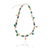 Silver Tessuto Necklace with Green Agate