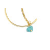 Gold plated Hoop Earring with Turquoise