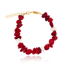Choker Bracelet with Coral