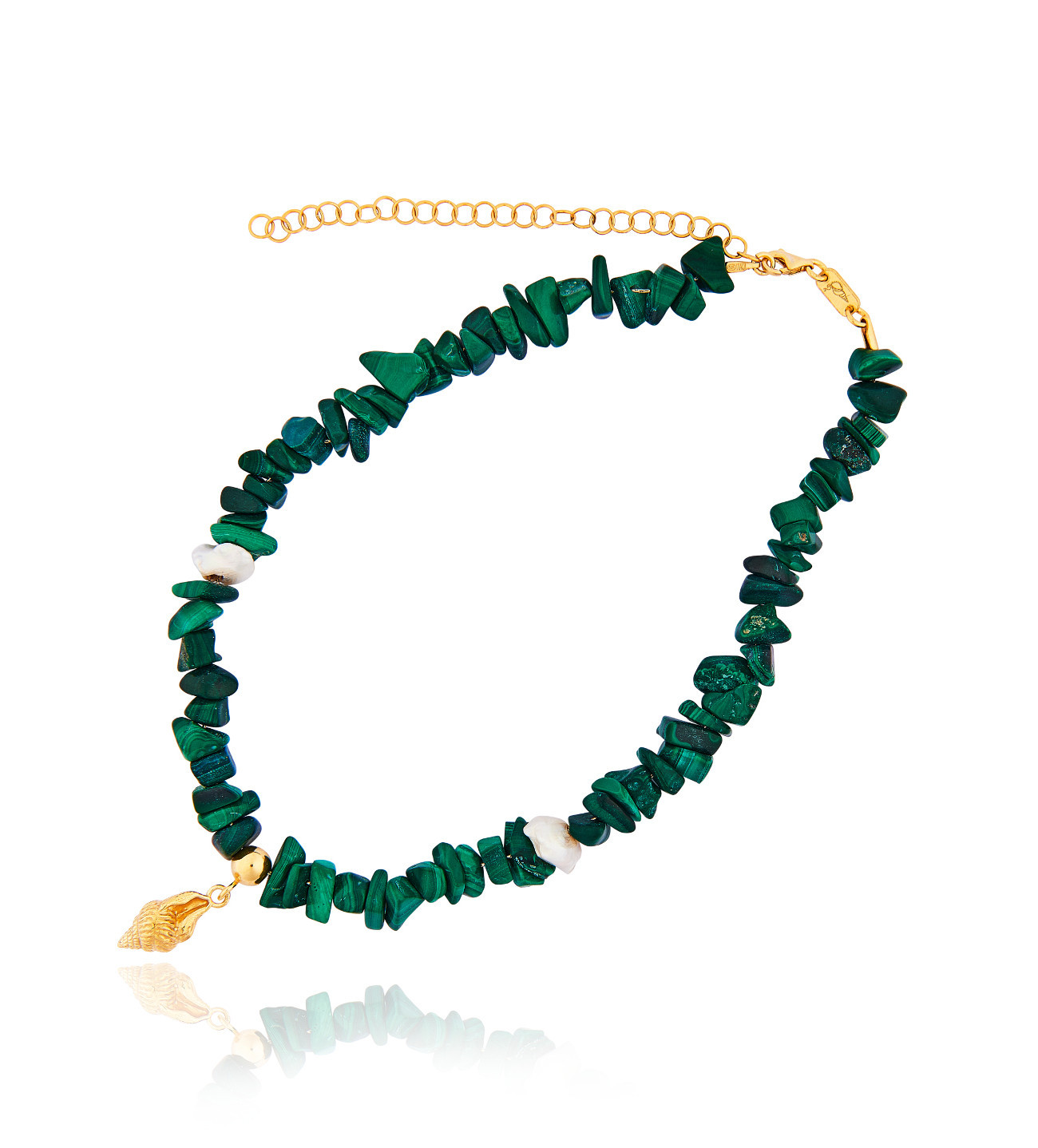 Choker Necklace with Malachite