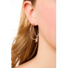 Silver Hoop Earring with Seashell