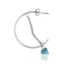 Silver Hoop Earring with...