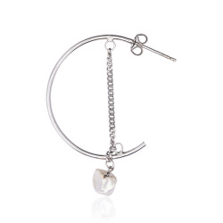 Silver Hoop Earring with...